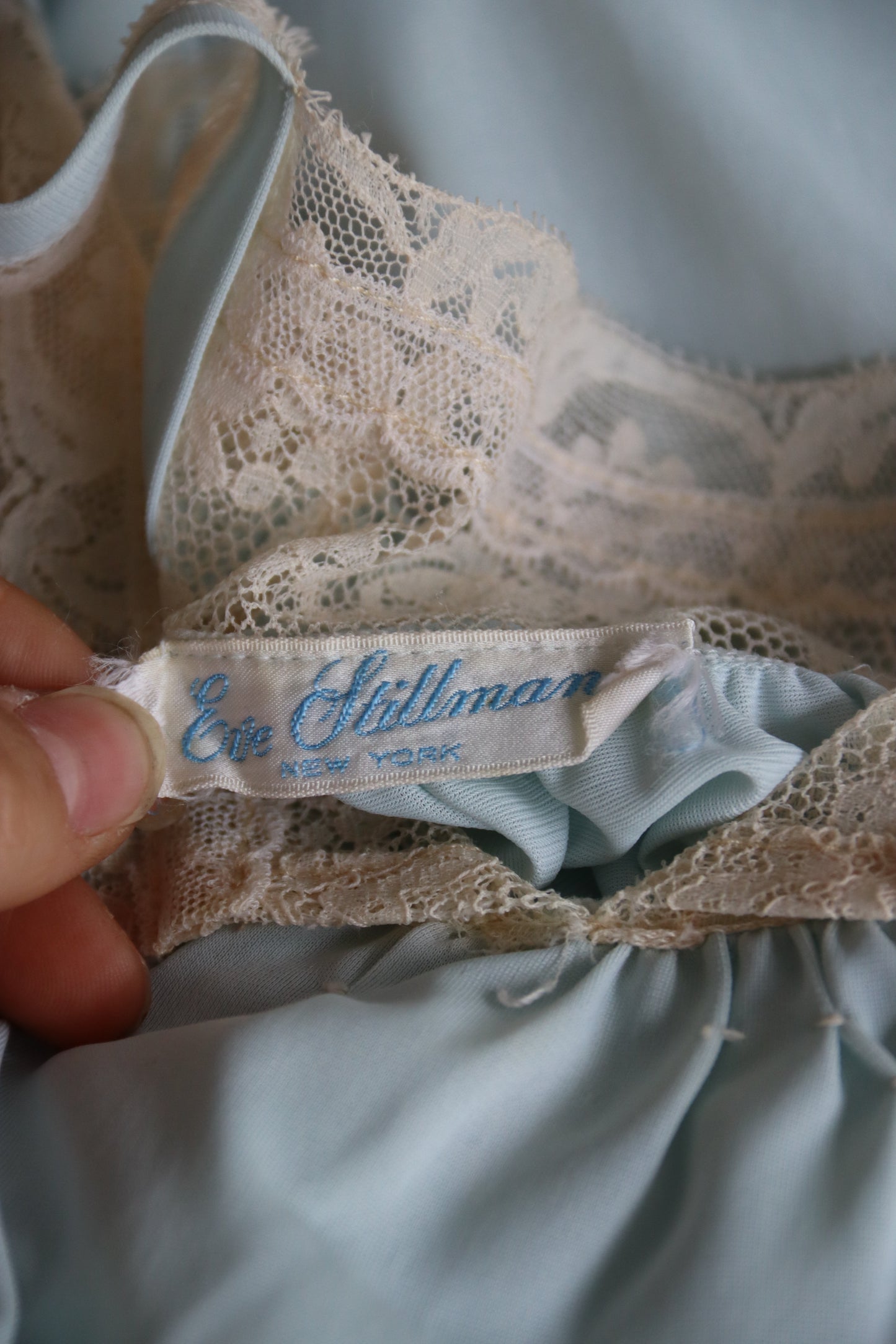 Vintage Eve Stillman New York Blue Slip Nightgown