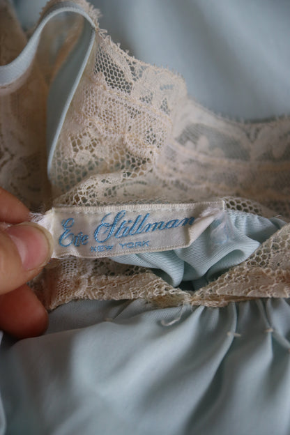 Vintage Eve Stillman New York Blue Slip Nightgown