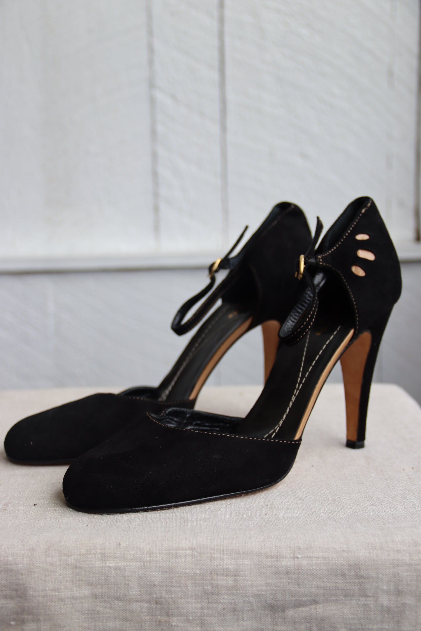 Kate Spade Black Suede Heels