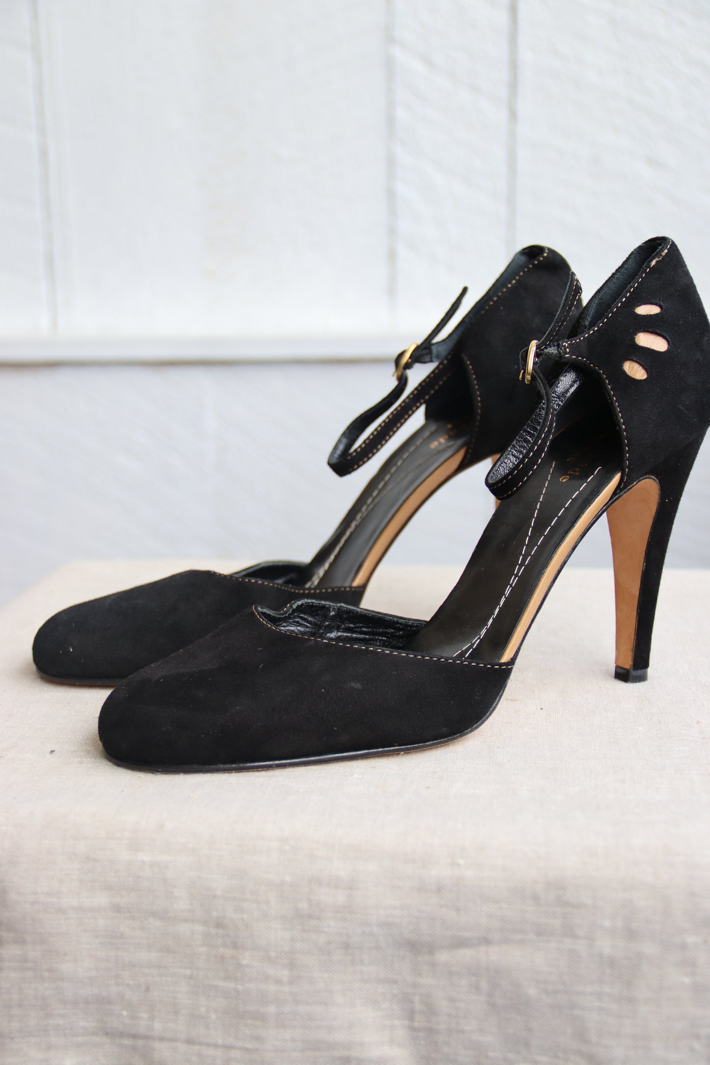 Kate Spade Black Suede Heels