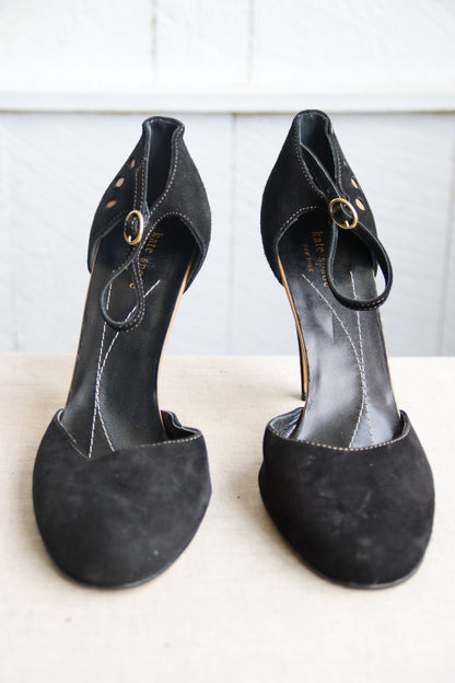 Kate Spade Black Suede Heels