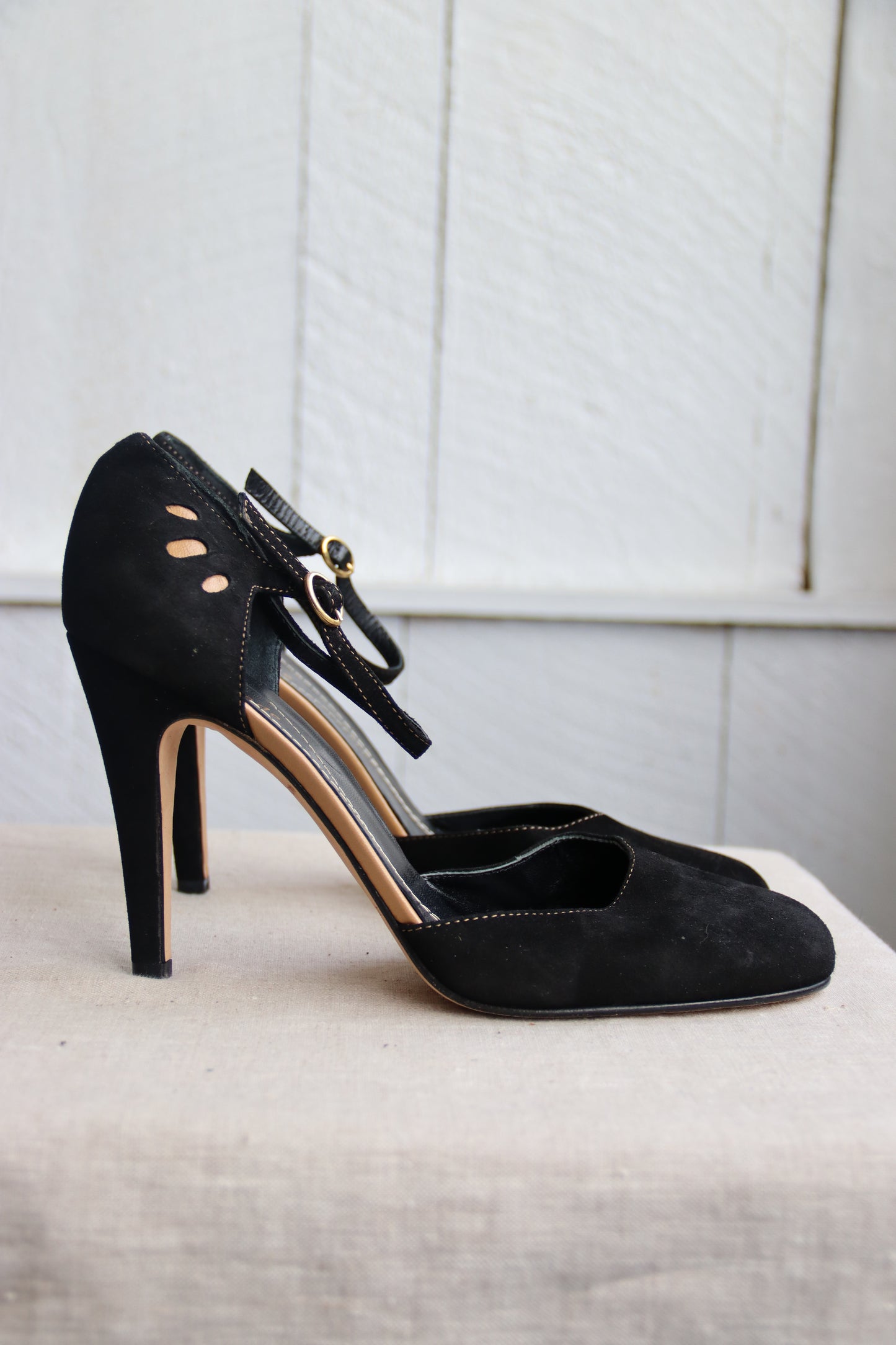 Kate Spade Black Suede Heels