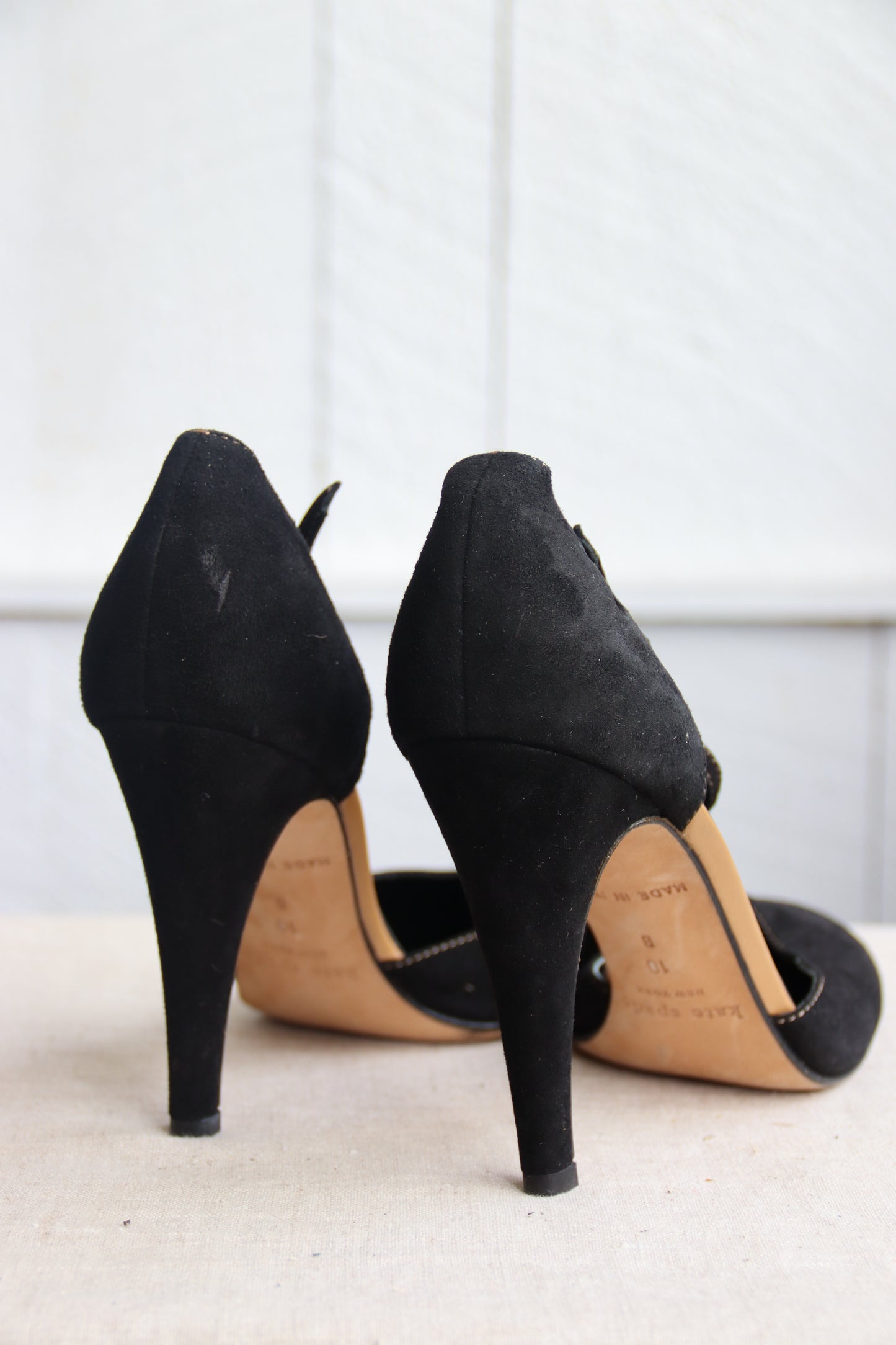 Kate Spade Black Suede Heels