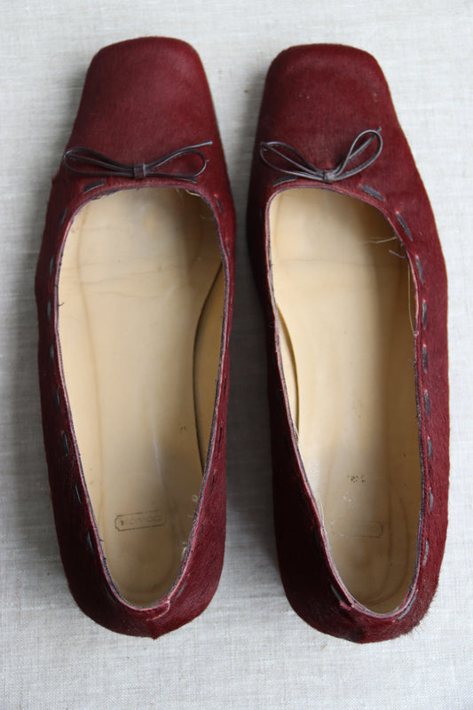 Coach Red Calf Hair loafers