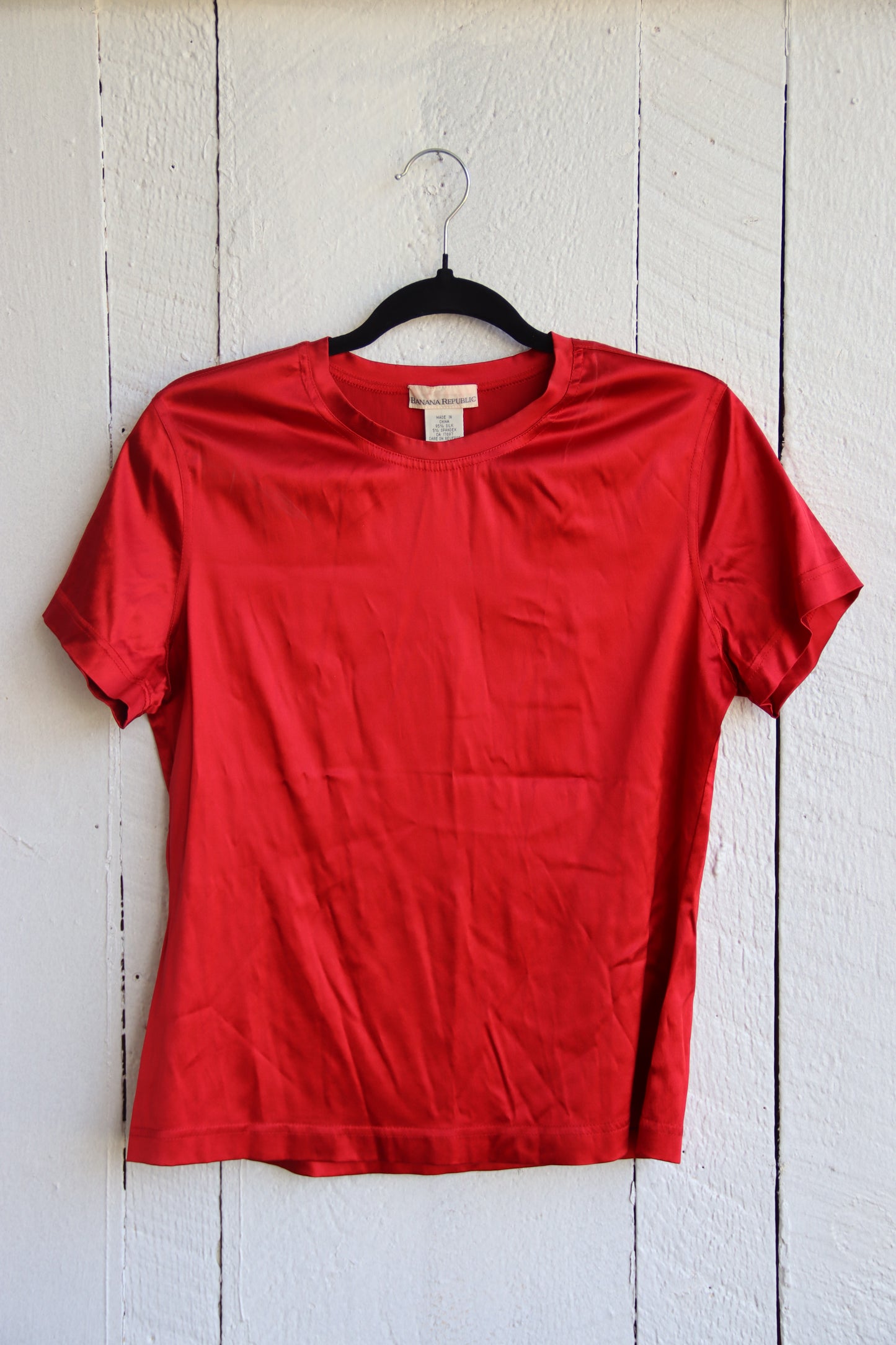 Vintage Banana Republic Red Silk Top