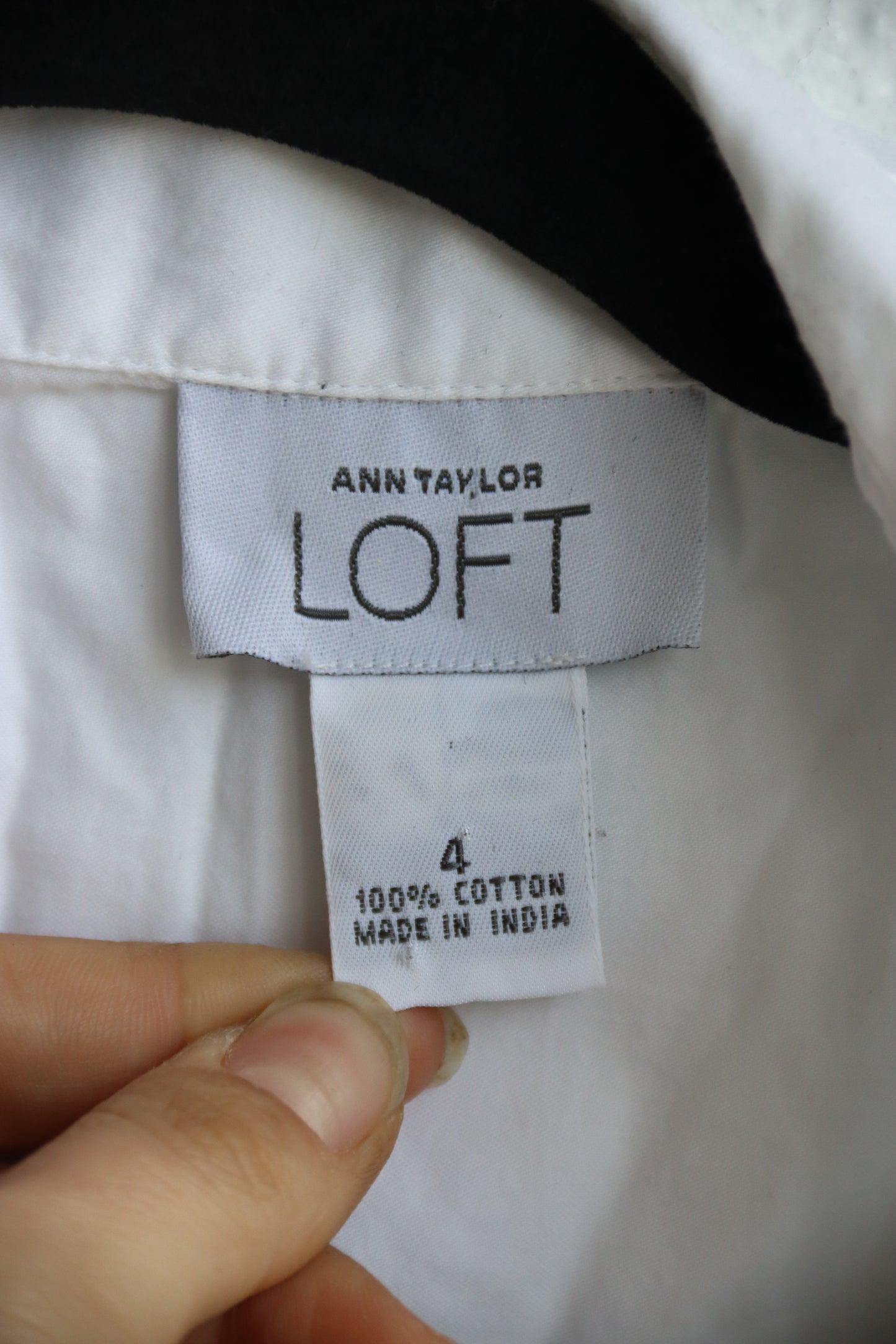 Loft White Button Down with Ties