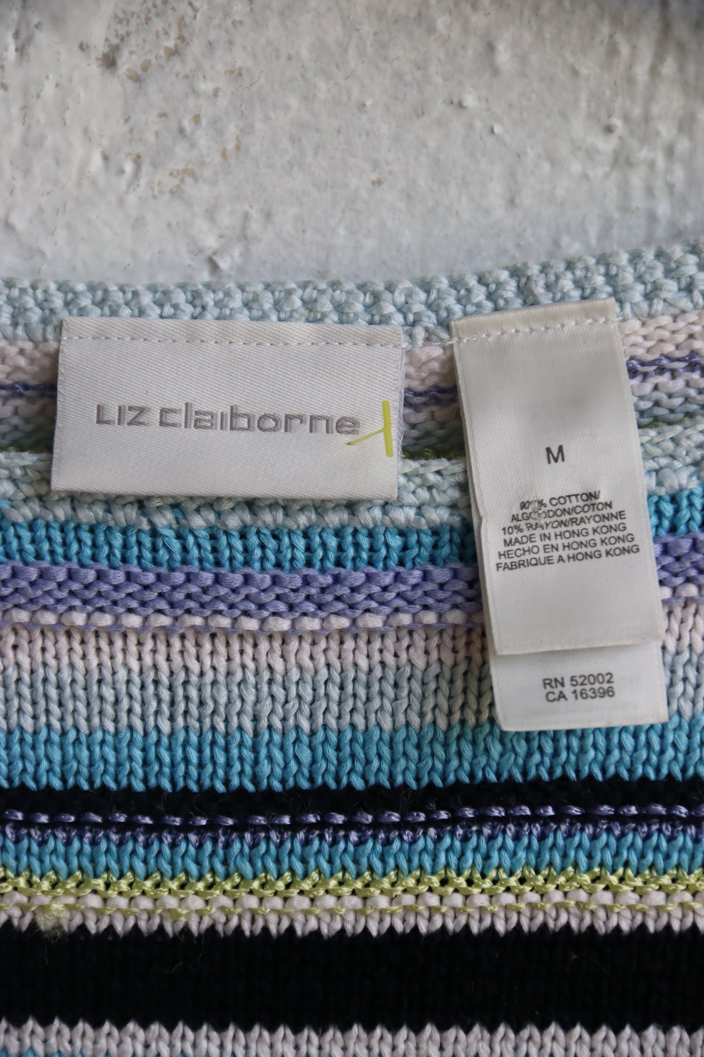 Liz Claiborne Striped Cotton Sweater