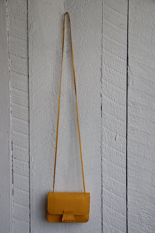 Mundi Yellow Leather Purse