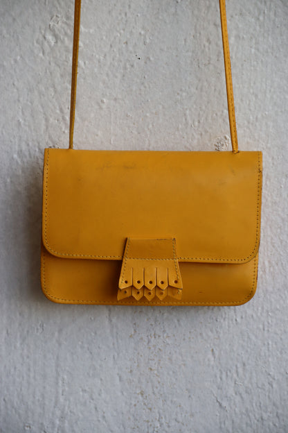 Mundi Yellow Leather Purse