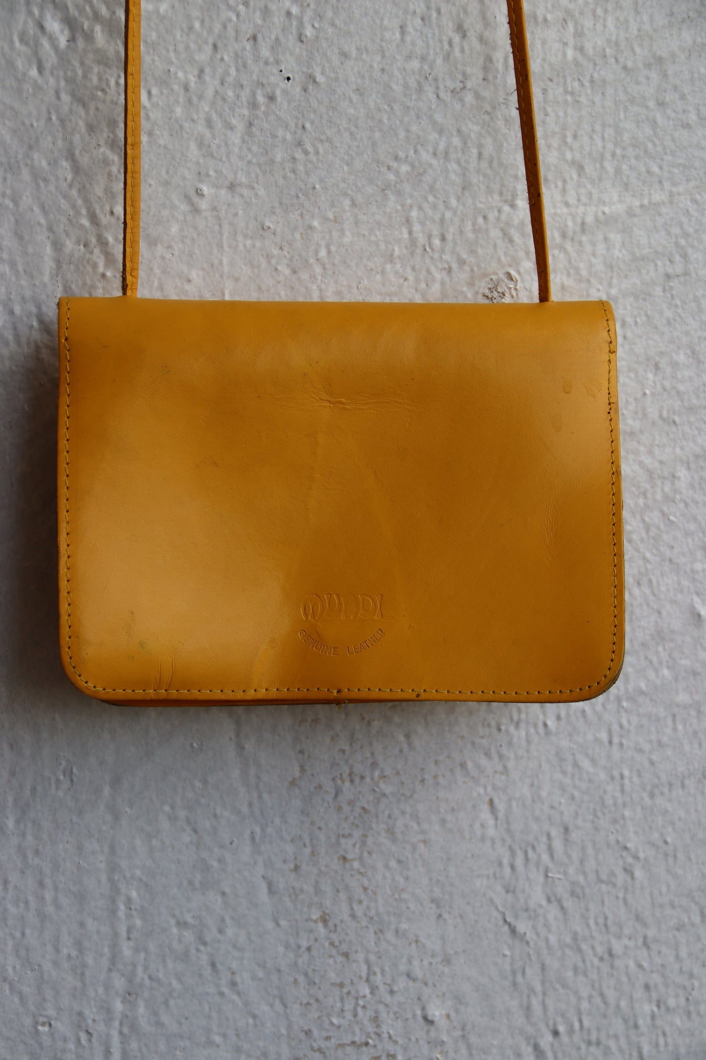 Mundi Yellow Leather Purse