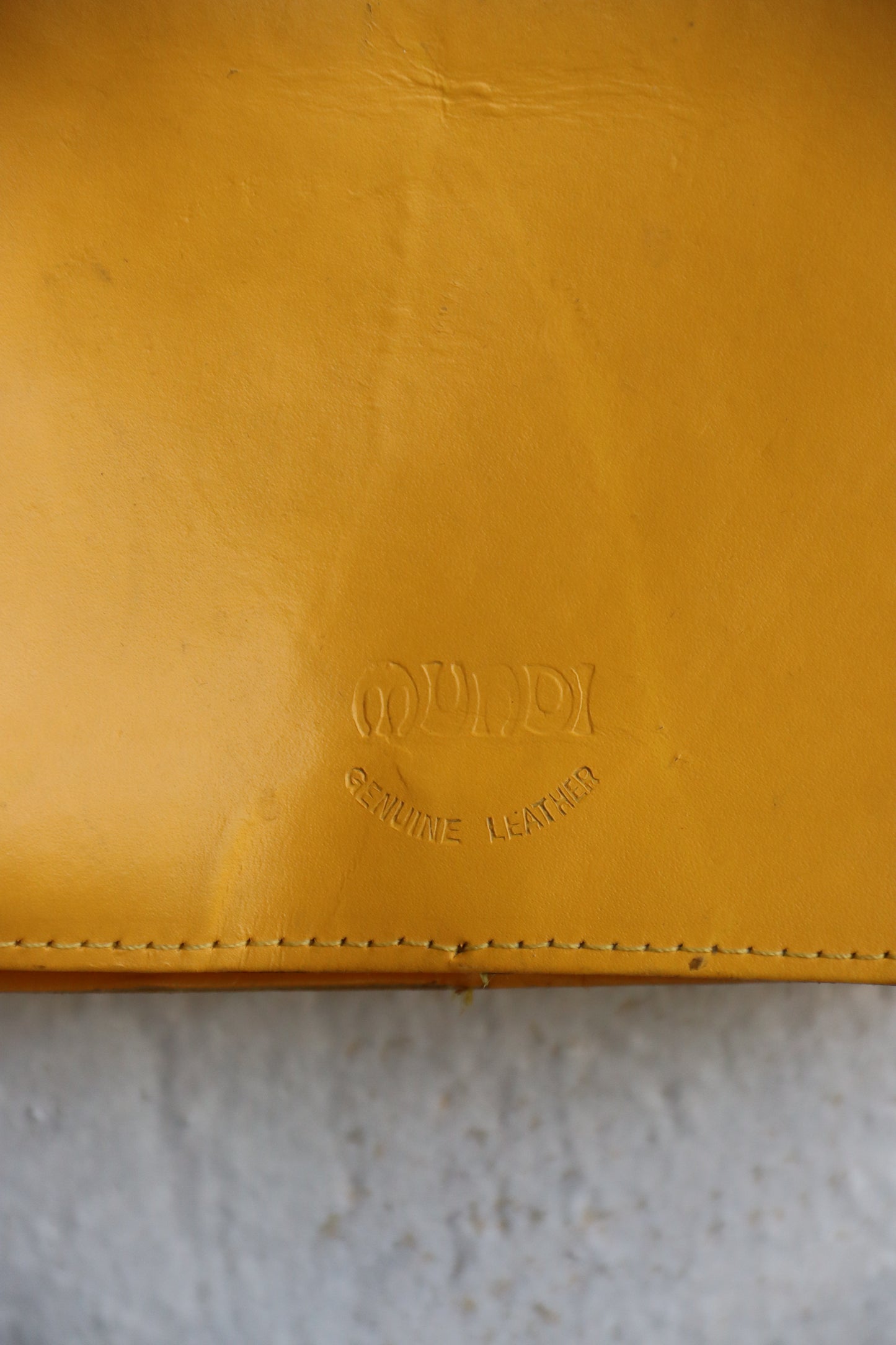 Mundi Yellow Leather Purse