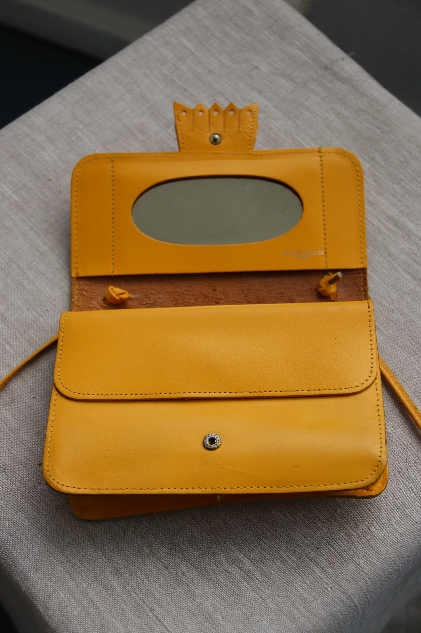 Mundi Yellow Leather Purse