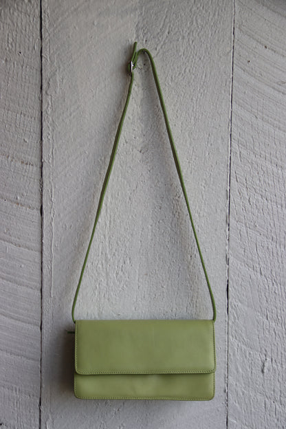 Talbots Green Front Flap Crossbody Bag