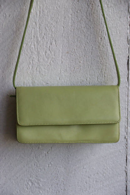 Talbots Green Front Flap Crossbody Bag