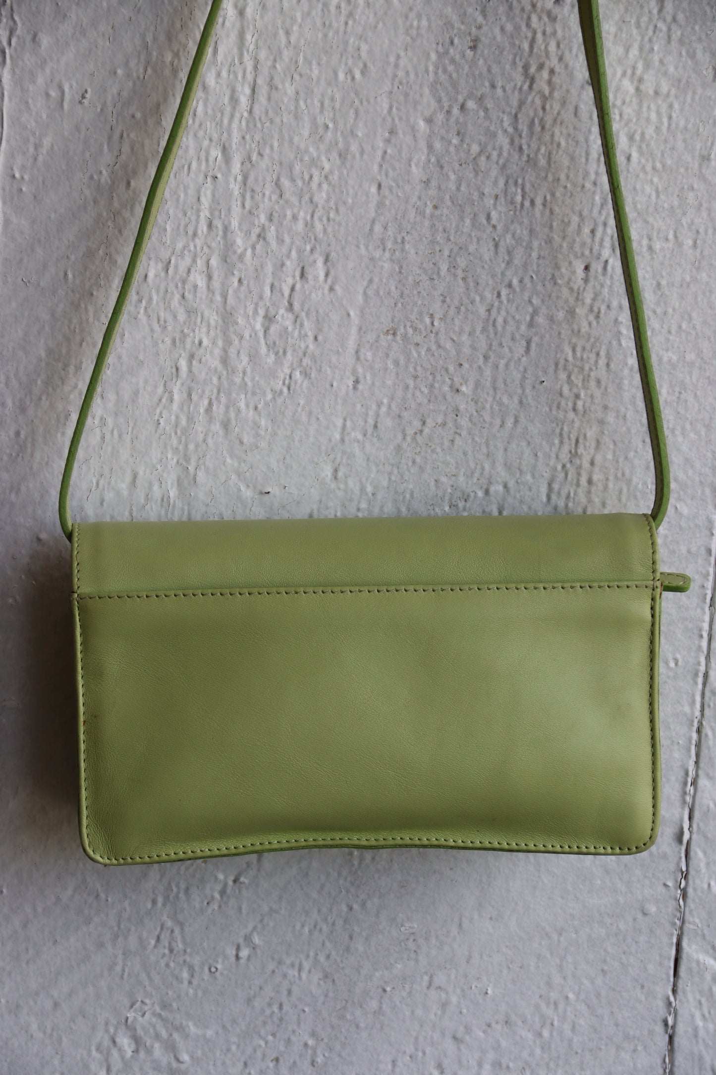 Talbots Green Front Flap Crossbody Bag