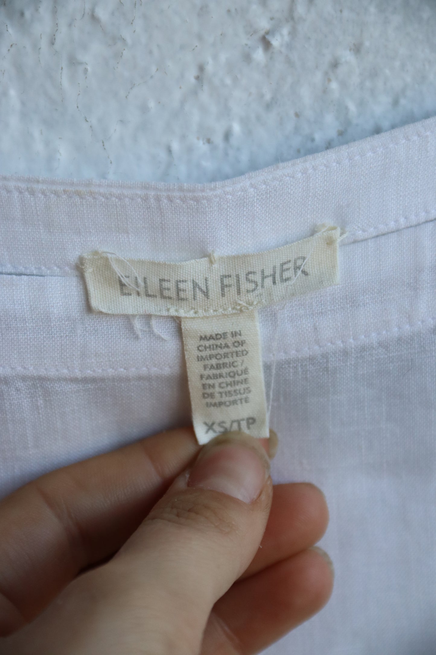 White Eileen Fisher Linen Tunic