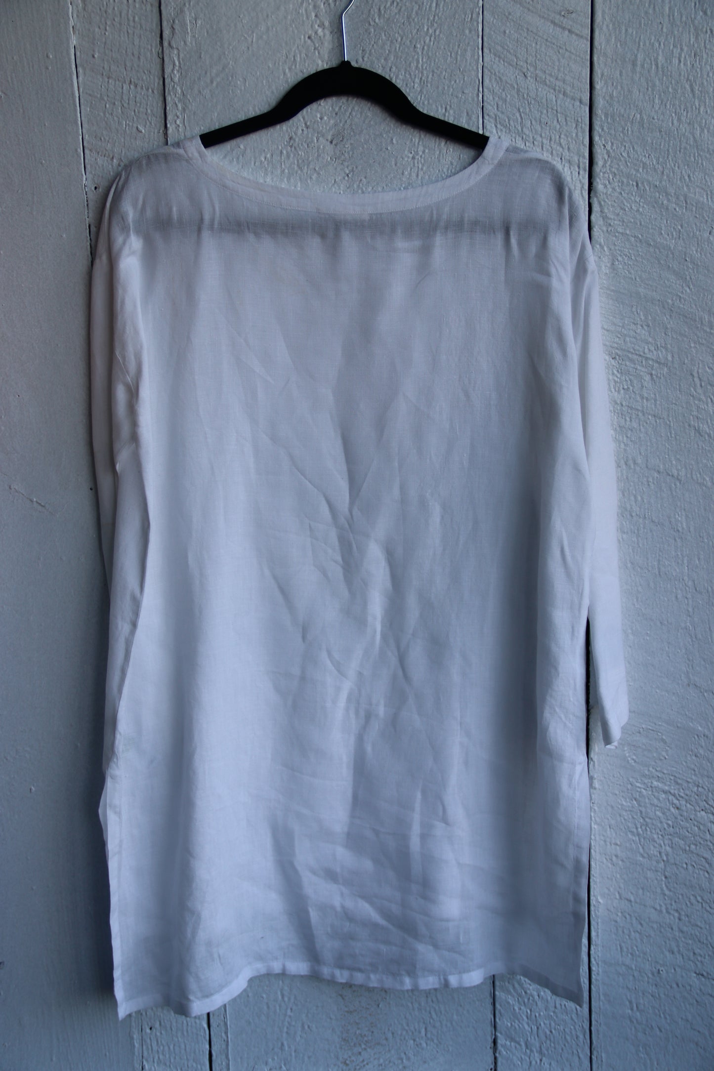 White Eileen Fisher Linen Tunic