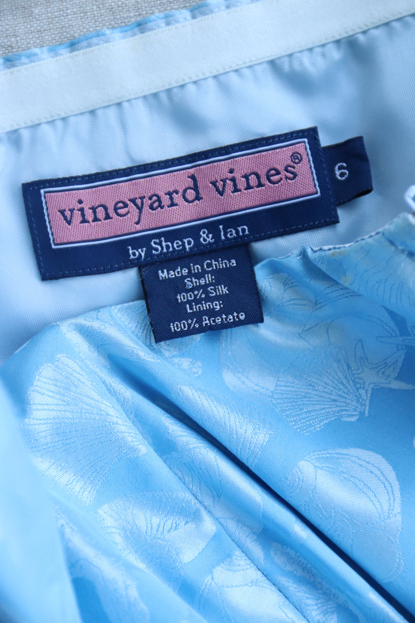 Vineyard Vines Blue Shell Corset Top