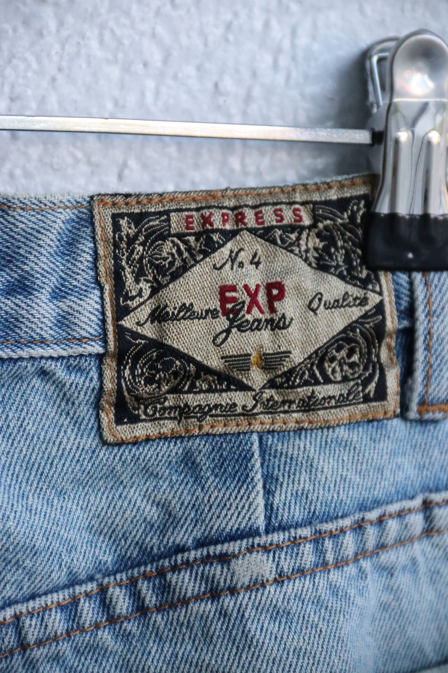 Express Light Wash Mom Jeans