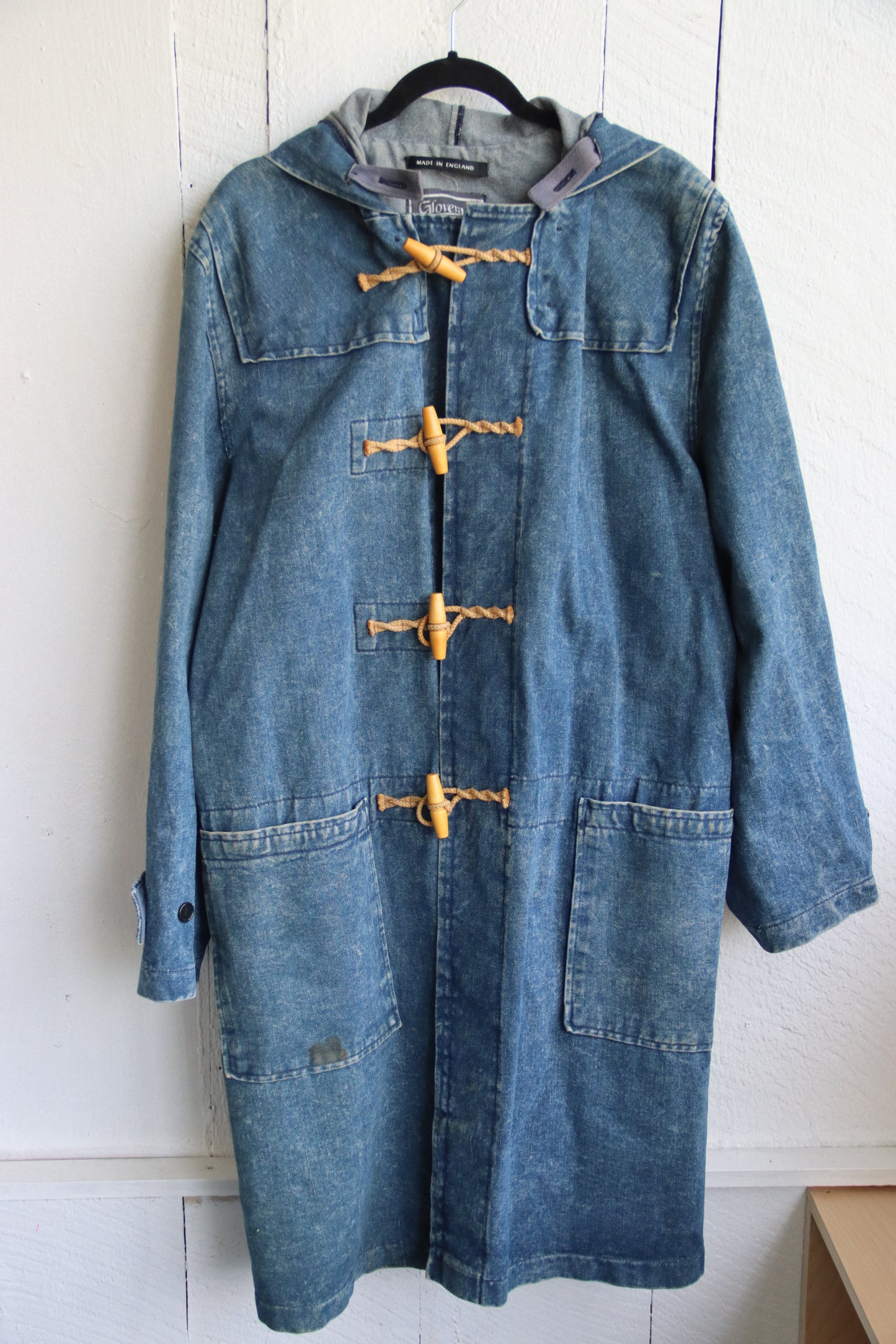 Gloverall Long Blue Jean Coat