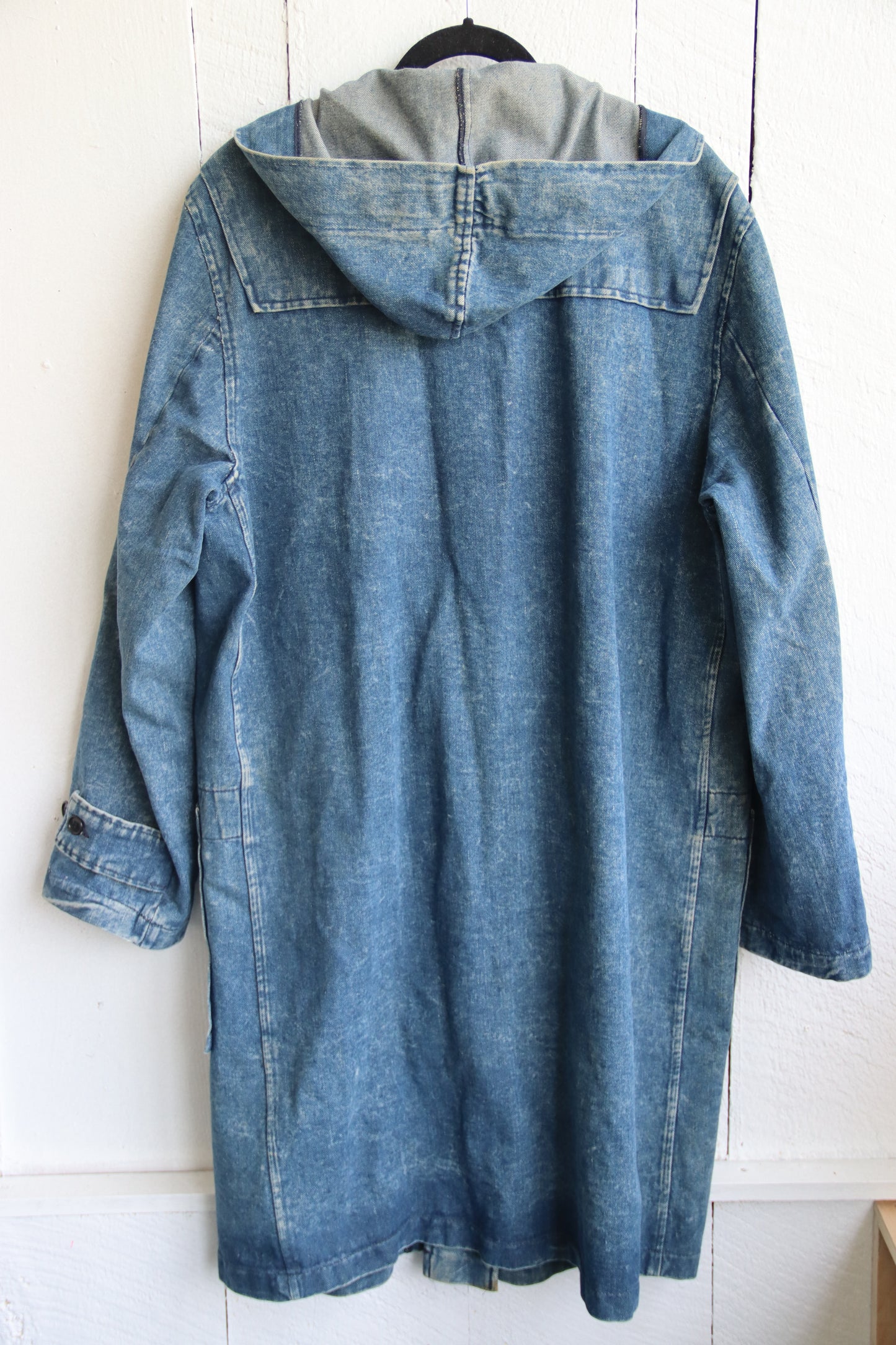 Gloverall Long Blue Jean Coat