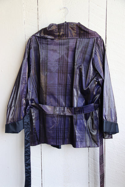 Armani Purple Plaid Raincoat