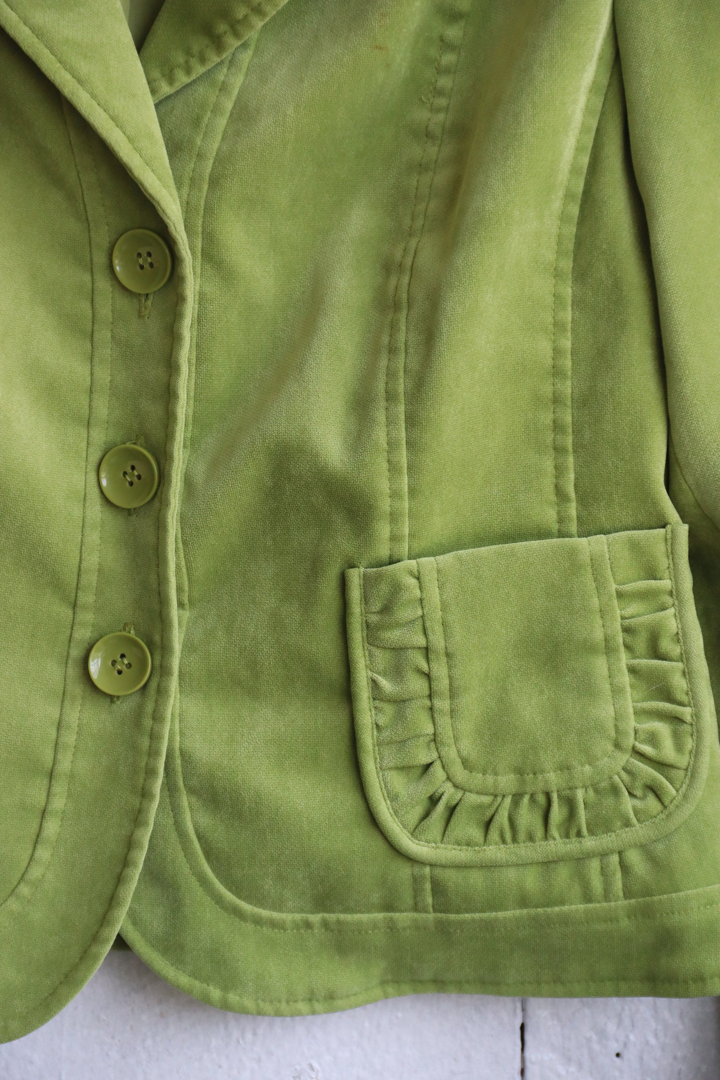 Conrad C Collection Green Velvet Jacket - As Is