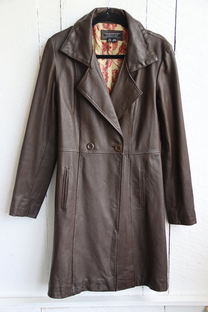 Peruvian Connection Brown Leather Coat