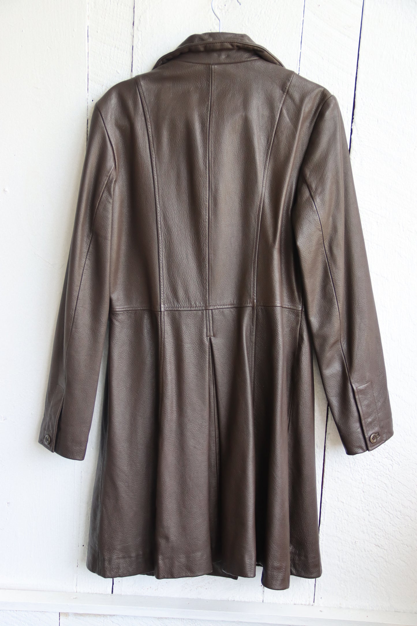 Peruvian Connection Brown Leather Coat