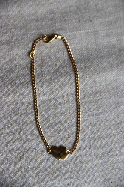 Heart Curb Chain Bracelet