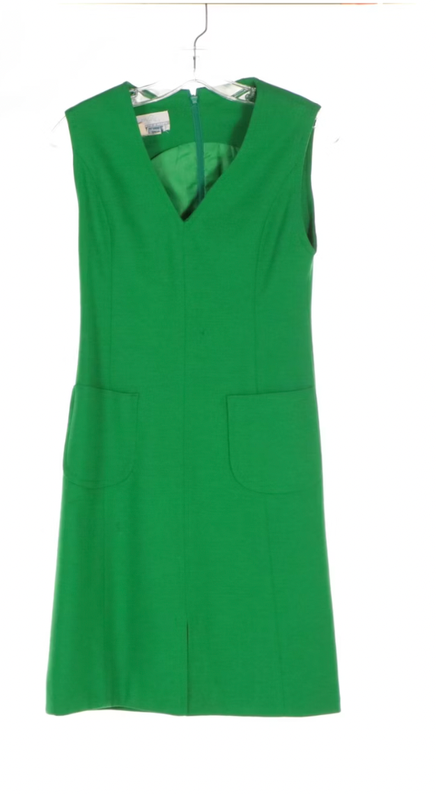 Vintage Fashionaire Green Dress and Jacket Set
