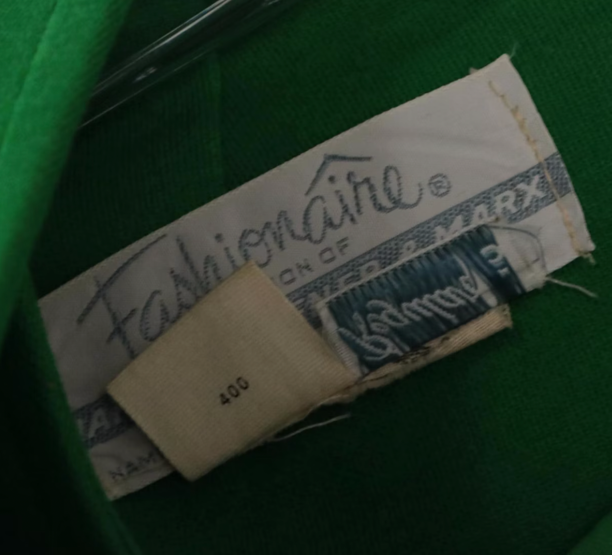 Vintage Fashionaire Green Dress and Jacket Set