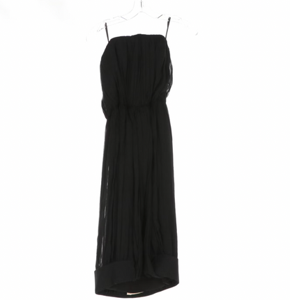 1960s Vintage Black Silk Dress - as is