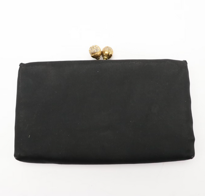 After Five Black Satin Clutch