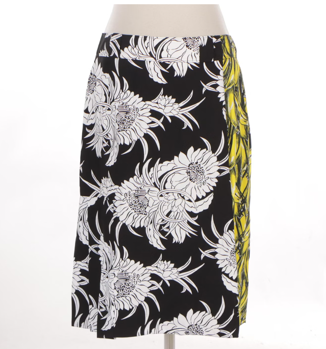 Prada Banana Mixed Print Wrap Skirt - 40