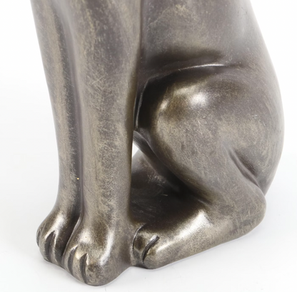 Resin Seated Dog Sculpture