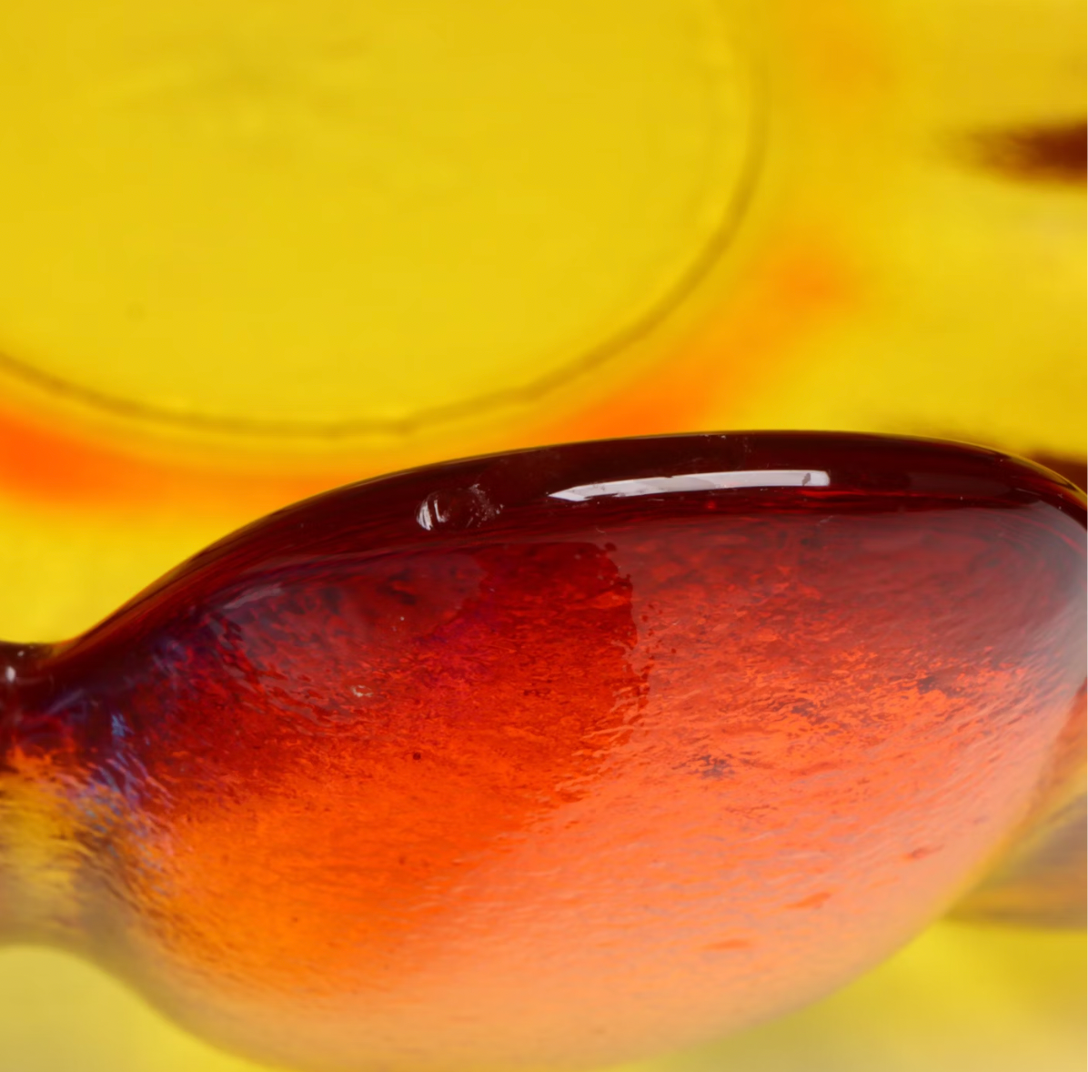 Indiana Glass Amberina Orange Lotus Bowl