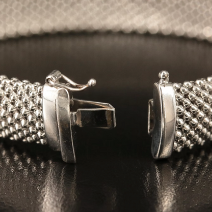 Sterling Silver Italian Popcorn Link Bracelet