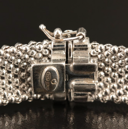 Sterling Silver Italian Popcorn Link Bracelet