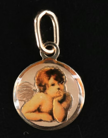 14K Cherub Charm Pendant