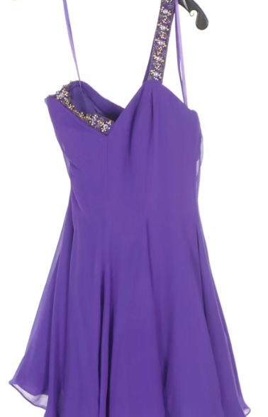 Vintage Lillie Rubin Purple Silk Dress
