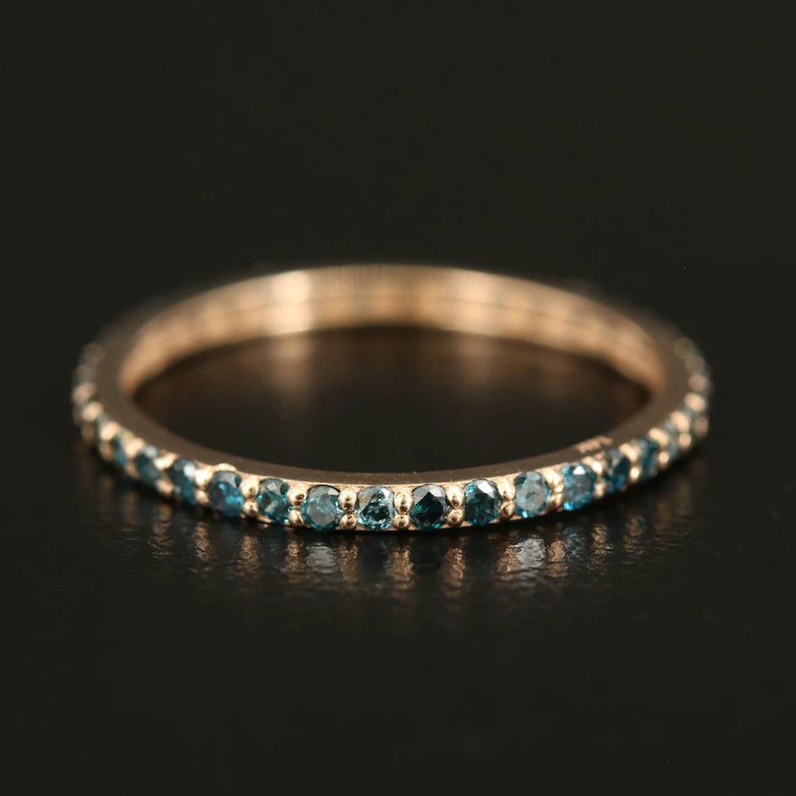 Pair of Blue Diamond Eternity Bands