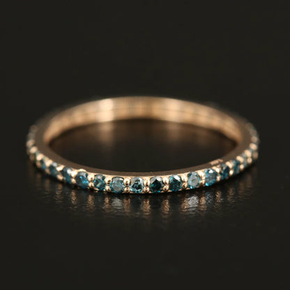 Pair of Blue Diamond Eternity Bands