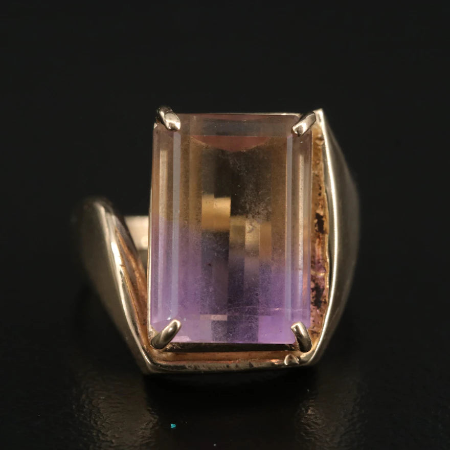 10K Ametrine Asymmetrical Ring