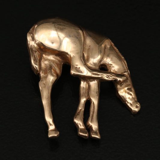 14K Gold Horse Pendant