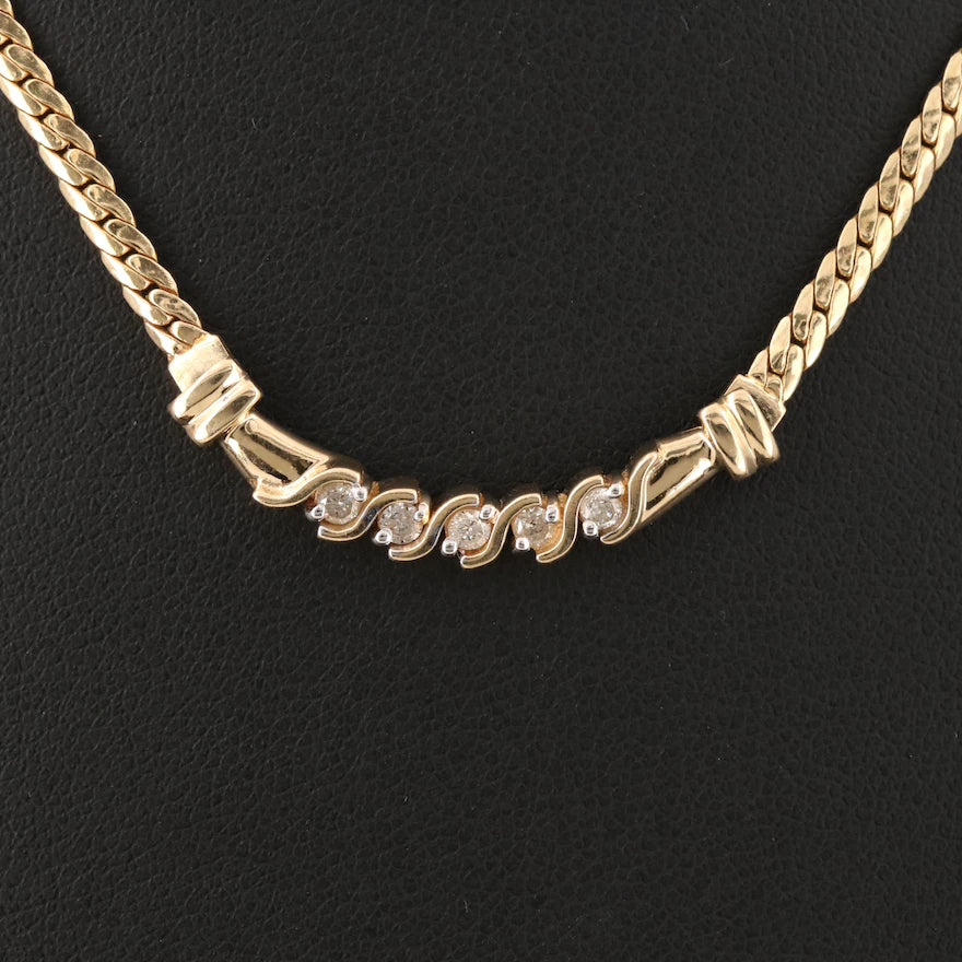 14K 0.16 CTW Diamond Pendant Necklace