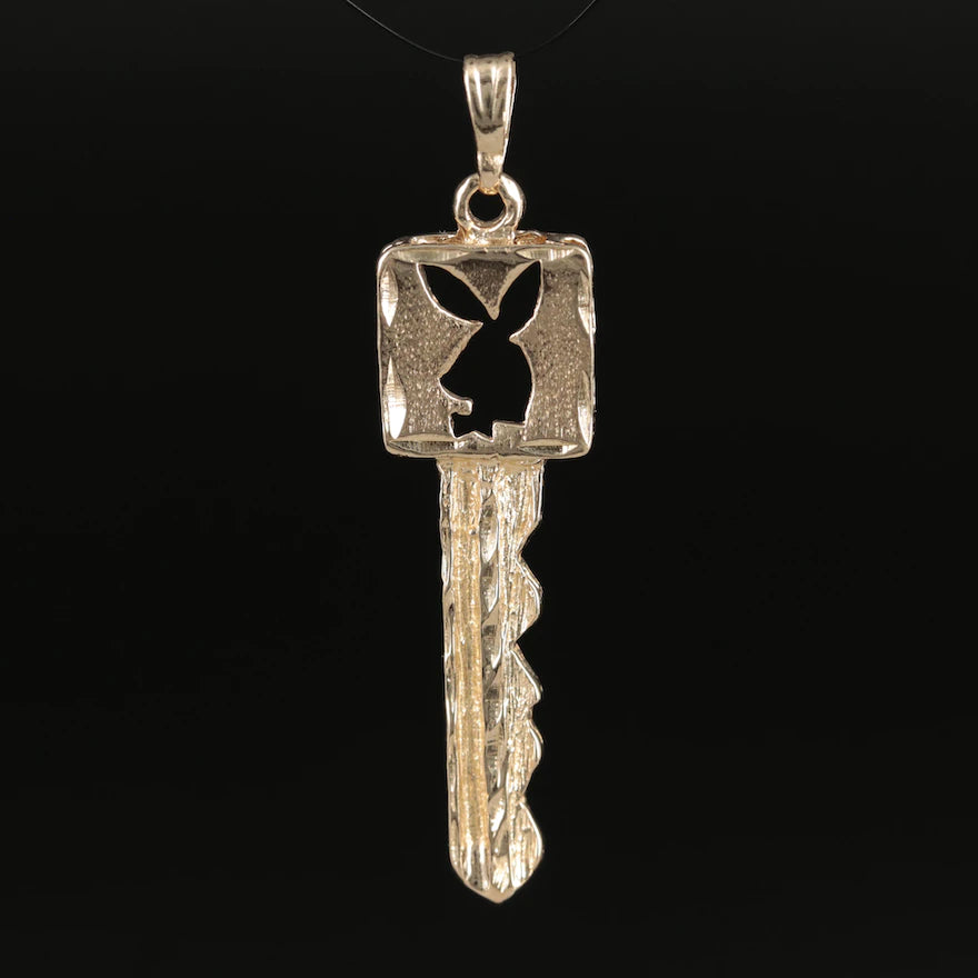 Playboy Club Key Pendant - 14K