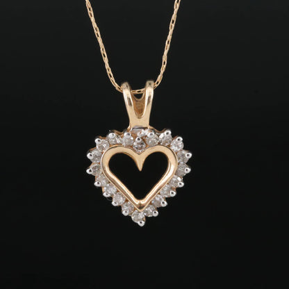 Diamond Heart Pendant Necklace