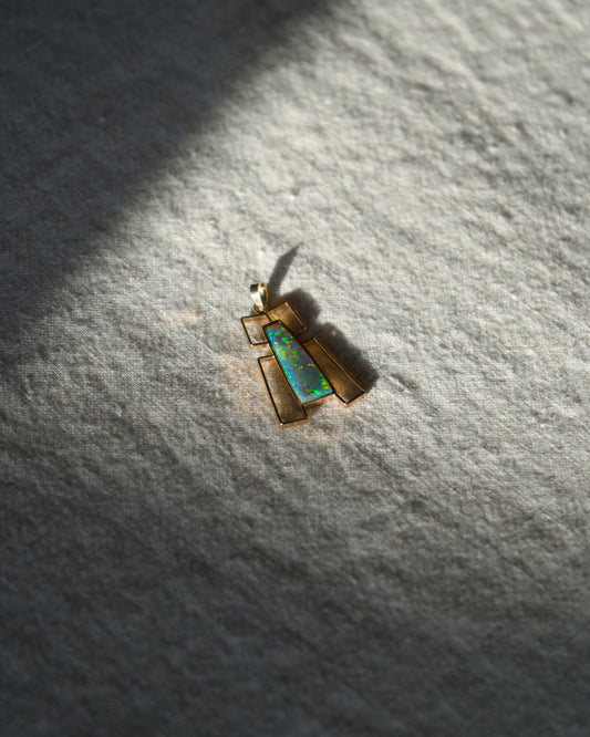 Opal Trapezoid Pendant