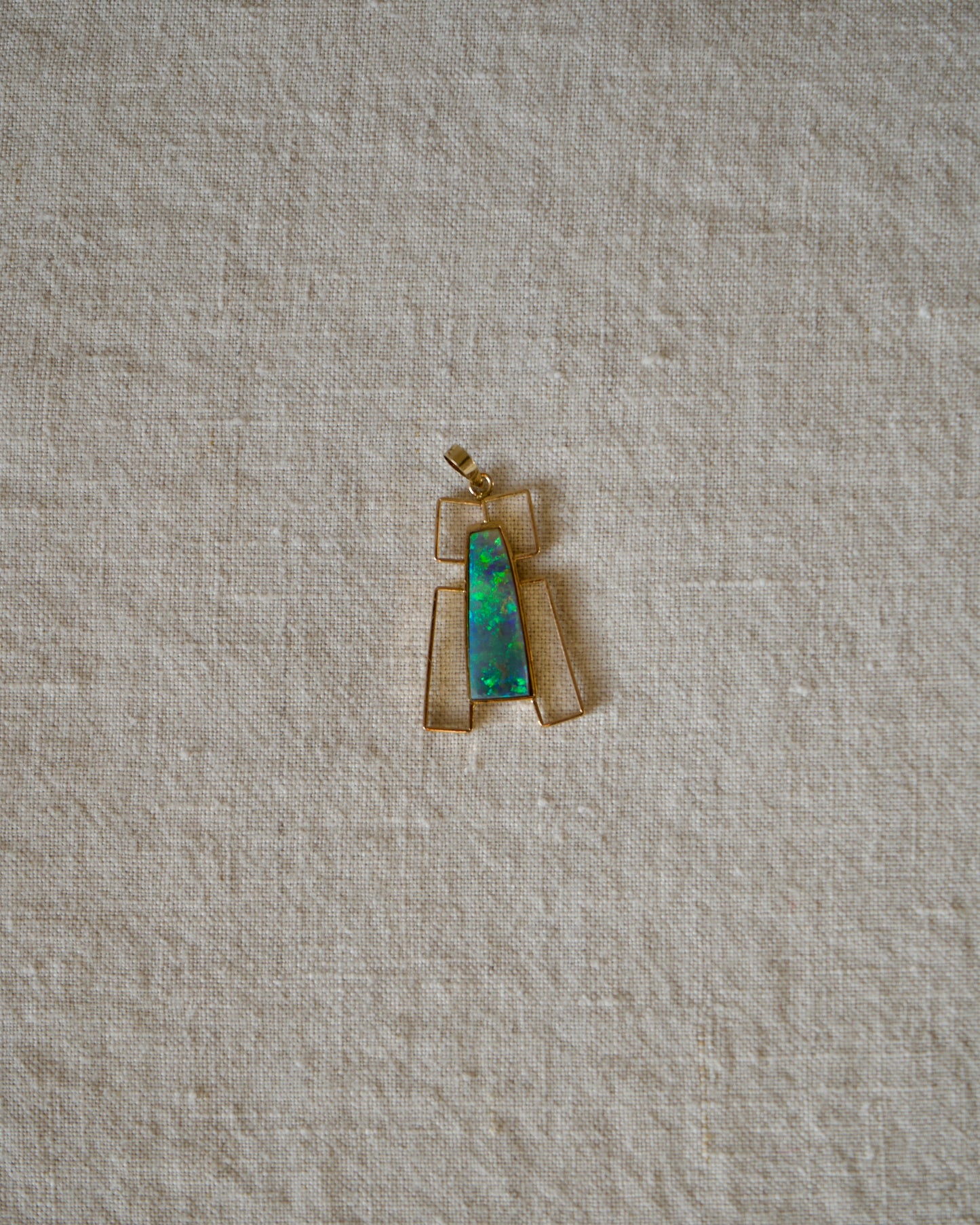 Opal Trapezoid Pendant